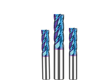HRC55 ° Flat End Mill Cutter High Performance Tungsten Carbide Milling Cutters Nano Coated Co 12%