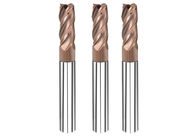 Four Flutes Tungsten Carbide End Mill For Steel AlTiN Or TiTiN Coated