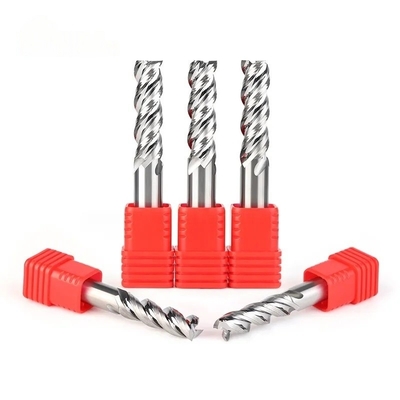 HRC50° Karbid Genel İşleme 4 Flüt Tungsten Düz Son Mill Cutter